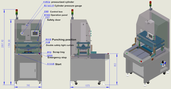 Van de Ingangsfpc PCB van de Genitec Lagere Matrijs Automatische het Ponsenmachine met Weggegaane het Scheuren Methode ZM10T